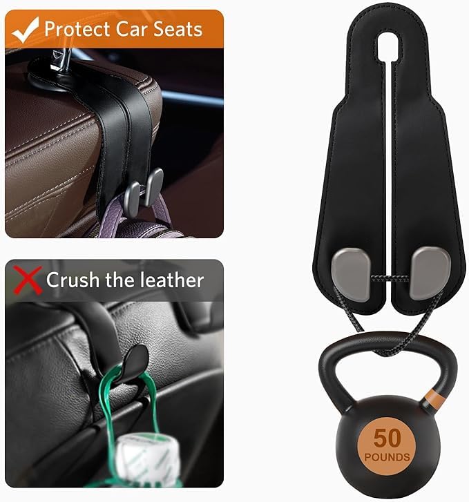 Car Seat Headrest Hook (Pack of 4)