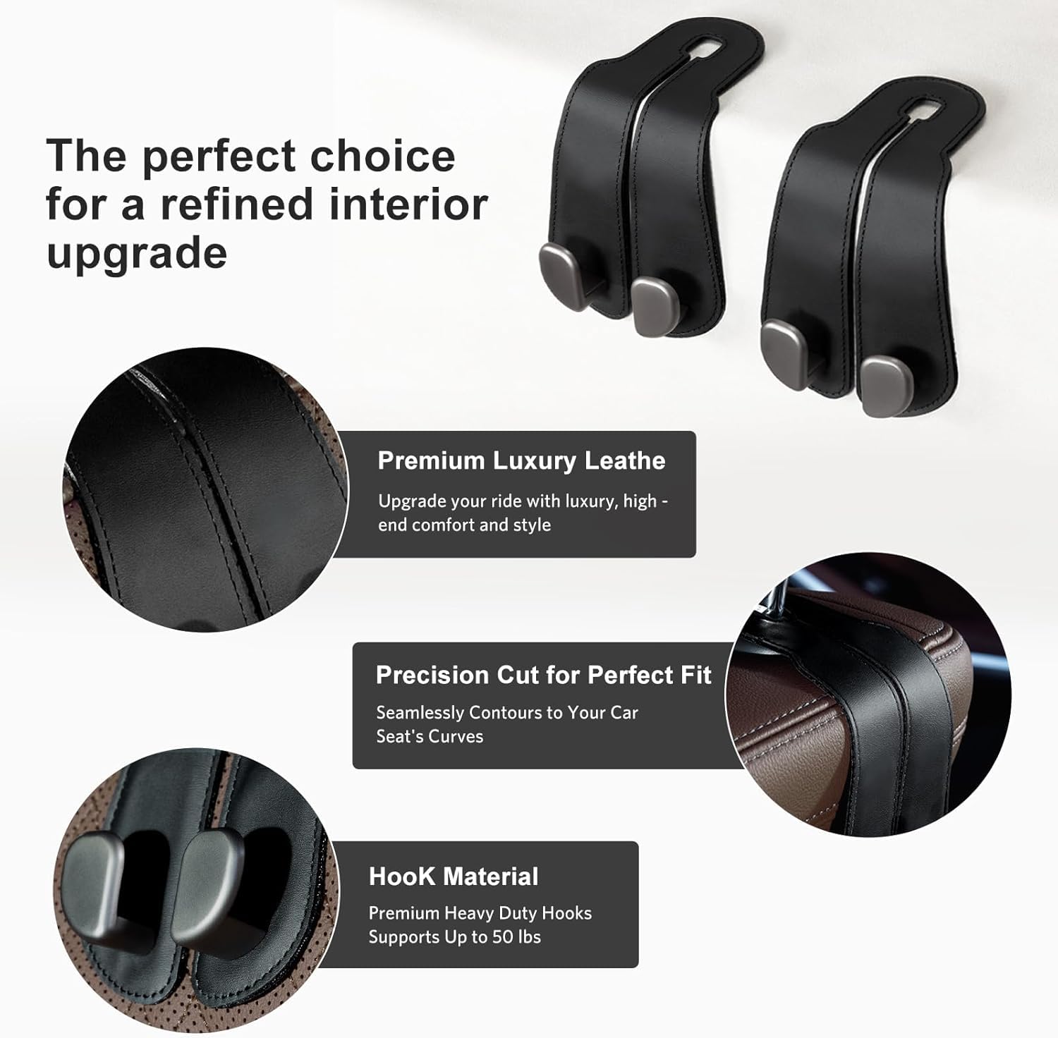 Car Seat Headrest Hook (Pack of 4)